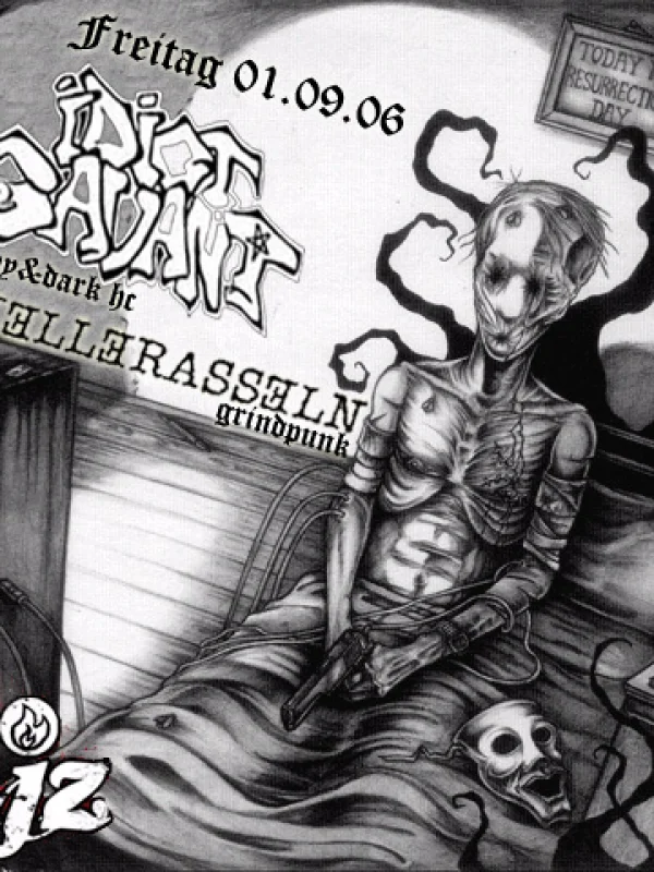 Flyer: IDIOT SAVANT + KELLERASSELN