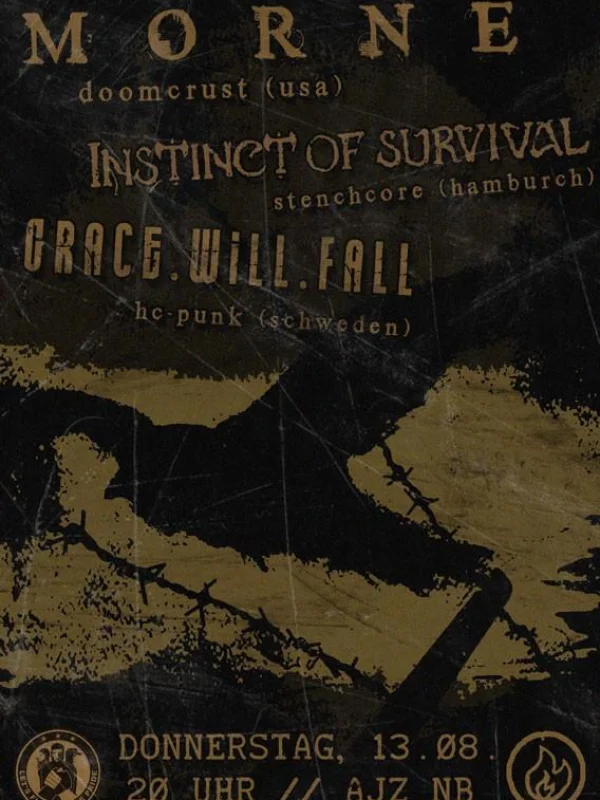 Flyer: INSTINCT OF SURVIVAL + GRACE.WILL.FALL + MORNE
