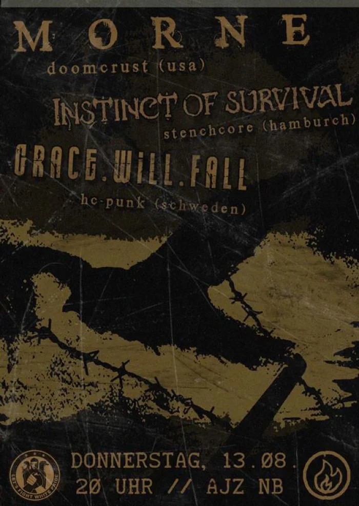 Flyer: INSTINCT OF SURVIVAL + GRACE.WILL.FALL + MORNE