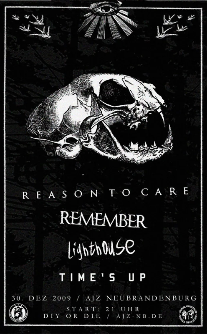 Flyer: REASON TO CARE + REMEMBER + LIGHTHOUSE + TIME'S UP