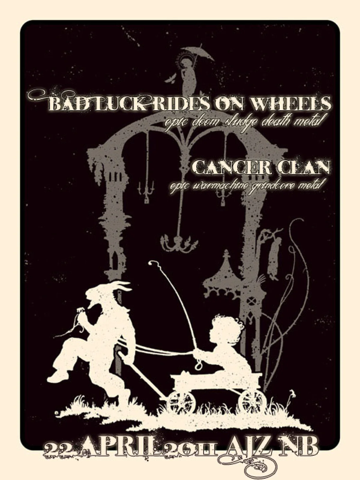Flyer: CANCER CLAN + BAD LUCK RIDES ON WHEELS