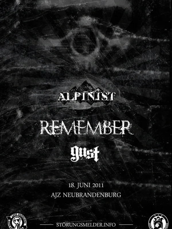 Flyer: REMEMBER + ALPINIST + GUST