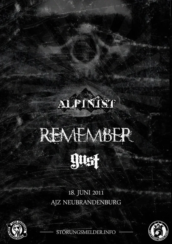 Flyer: REMEMBER + ALPINIST + GUST