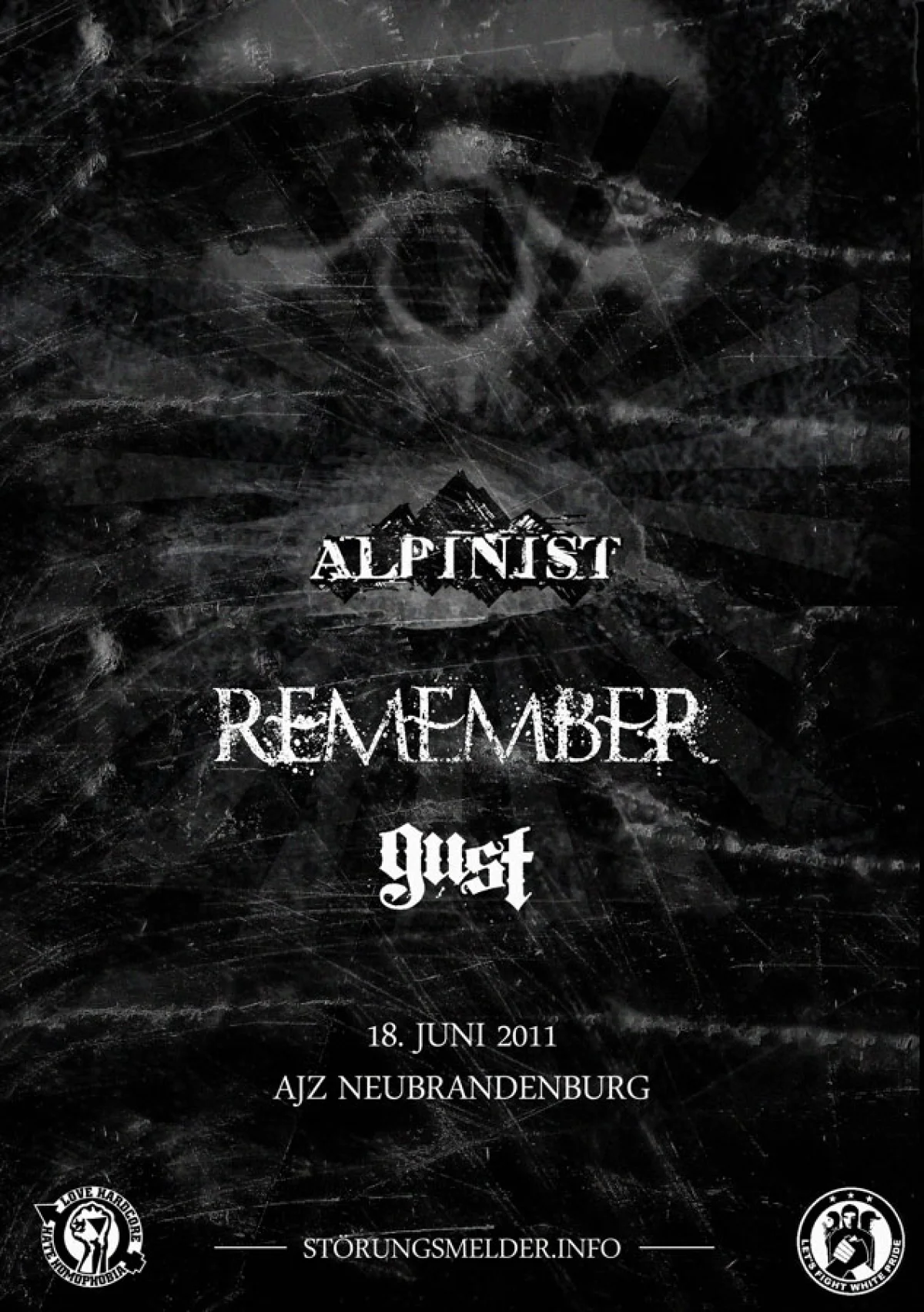 Flyer: REMEMBER + ALPINIST + GUST