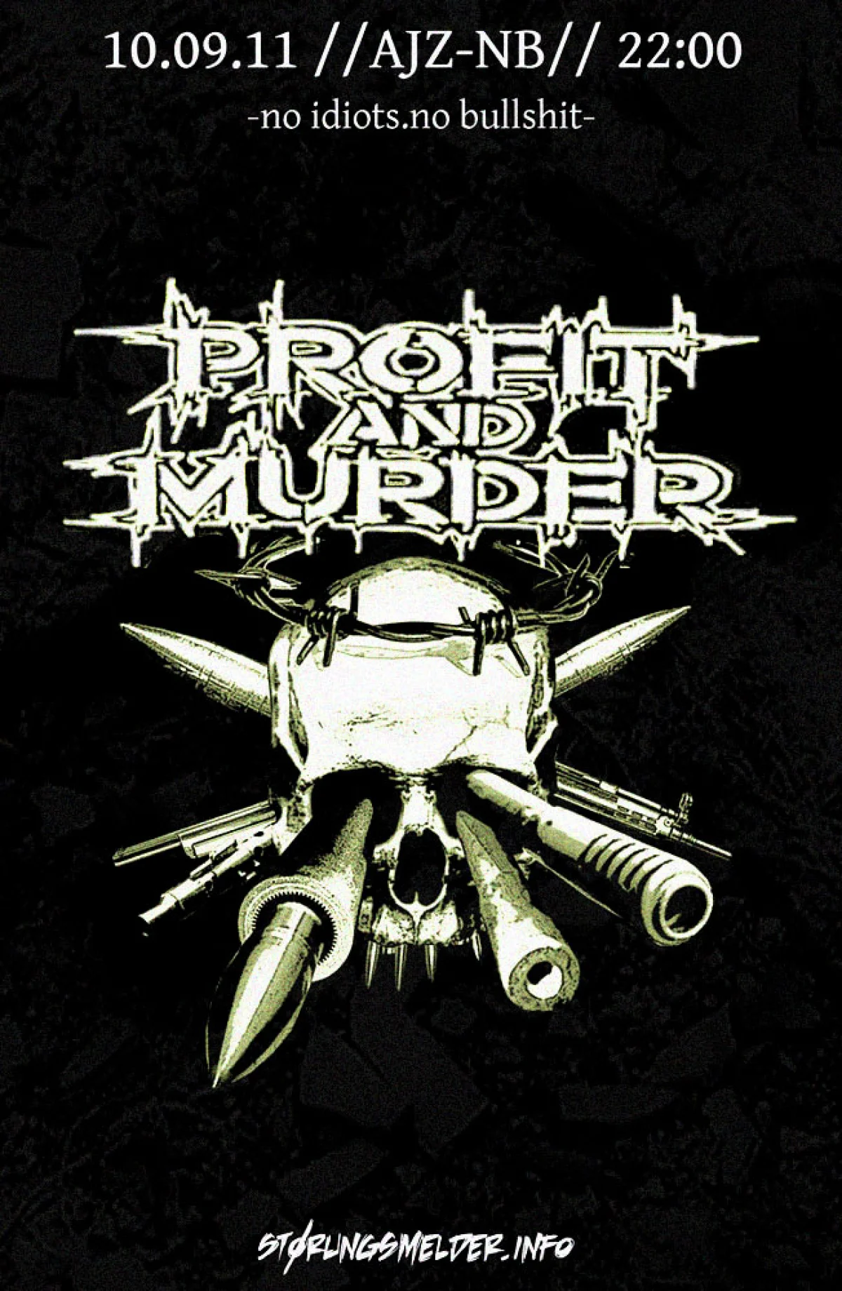 Flyer: PROFIT AND MURDER