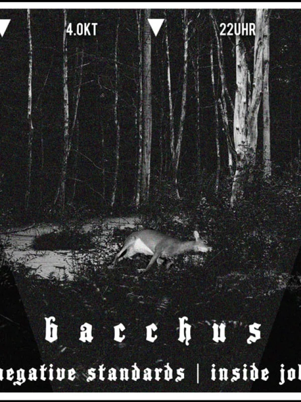 Flyer: BACCHUS + NEGATIVE STANDARDS + INSIDE JOB