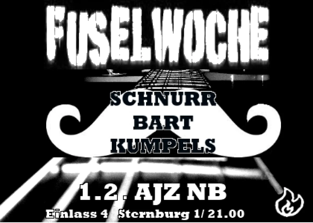 Flyer: FUSELWOCHE + SCHNURRBARTKUMPELS