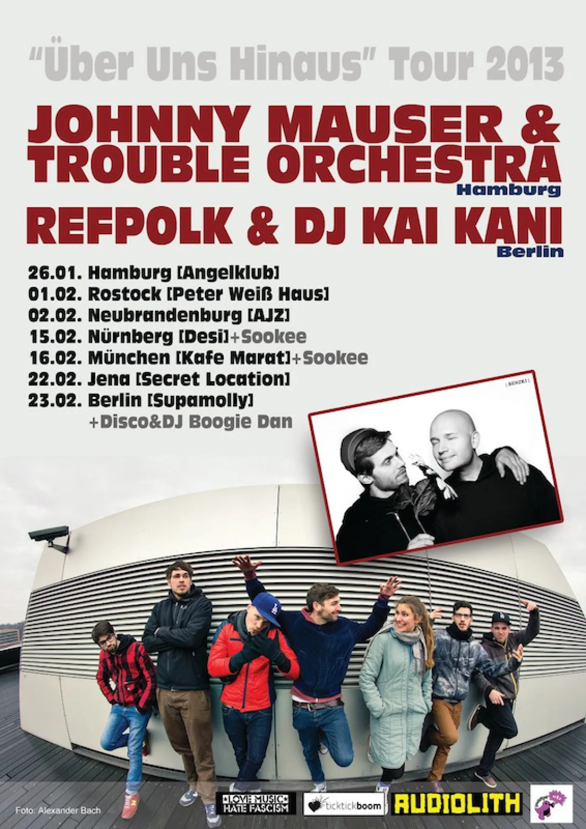 Flyer: REFPOLK + DJ KAI KANI + JOHNNY MAUSER + TROUBLE ORCHESTRA