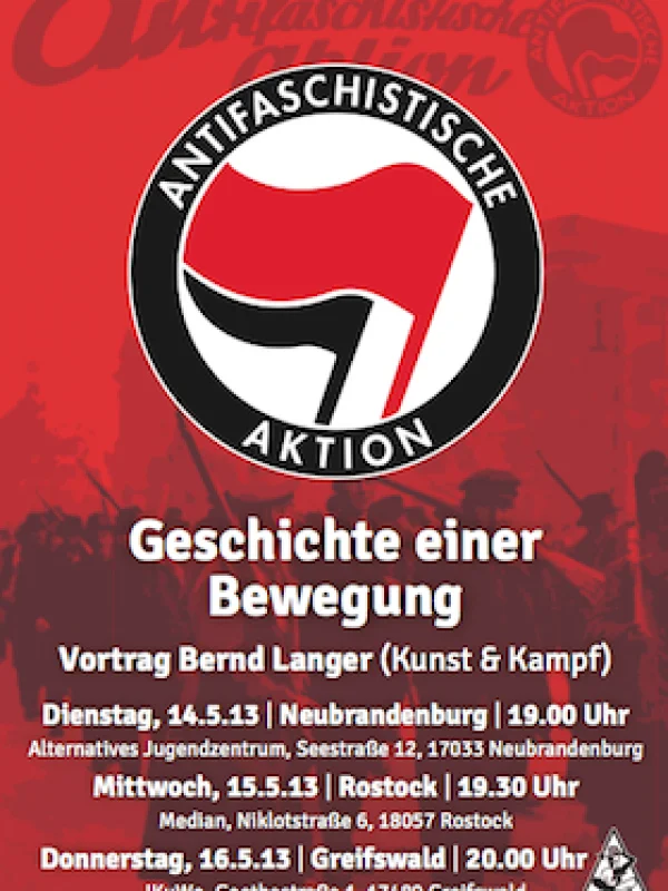 Flyer: 80 Jahre Antifa - Geschichte einer Bewegung