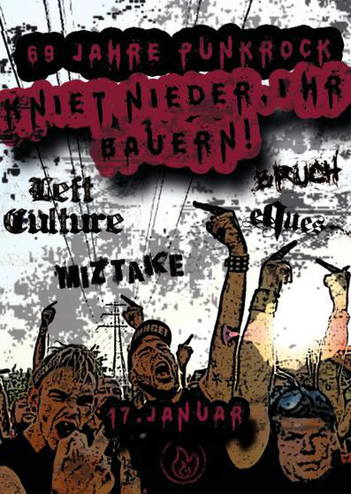 Flyer: LEFT CULTURE + BRUCH + MIZTAKE + EQUES