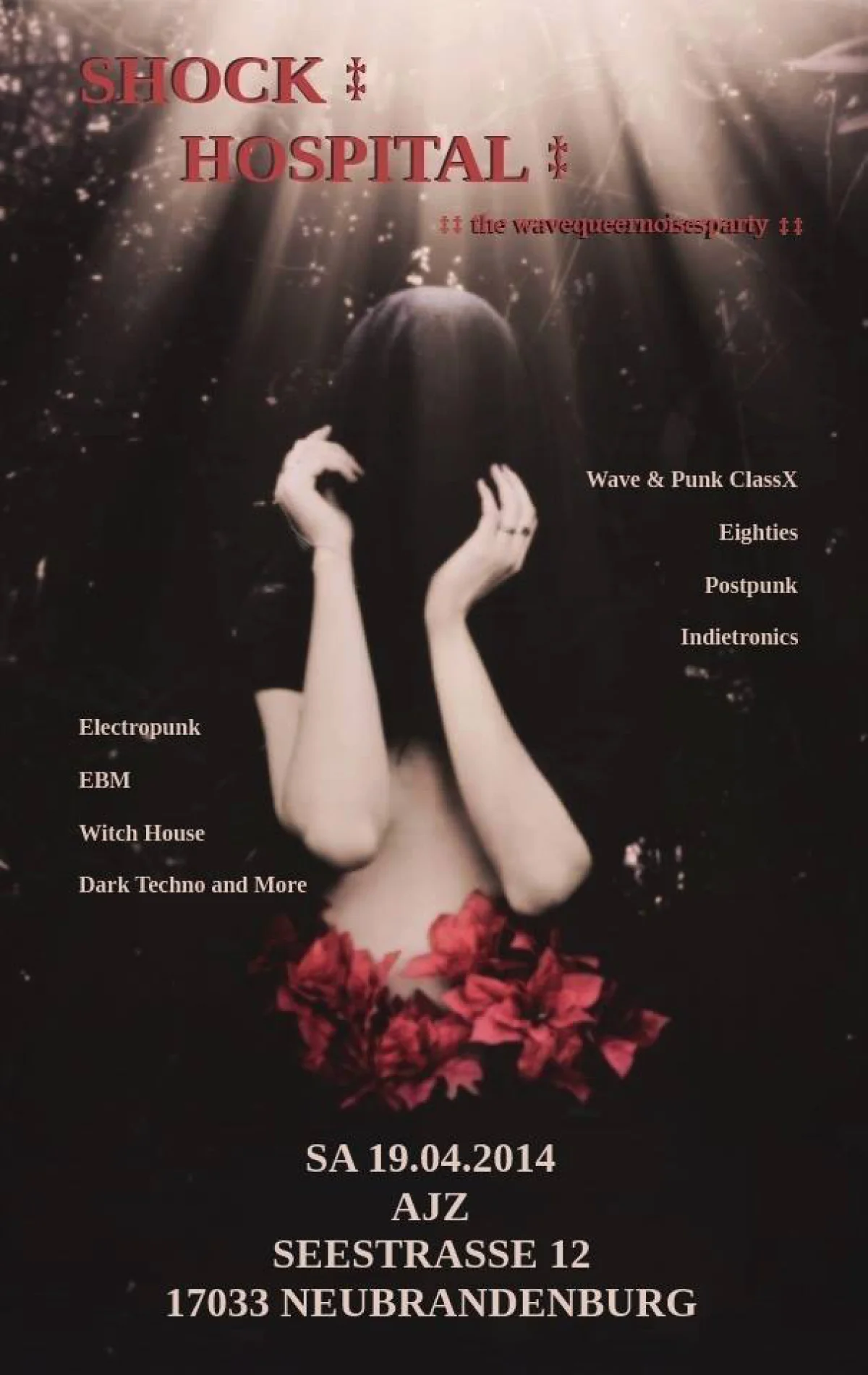 Flyer: SHOCK HOSPITAL - THE WAVEQUEERNOISESPARTY