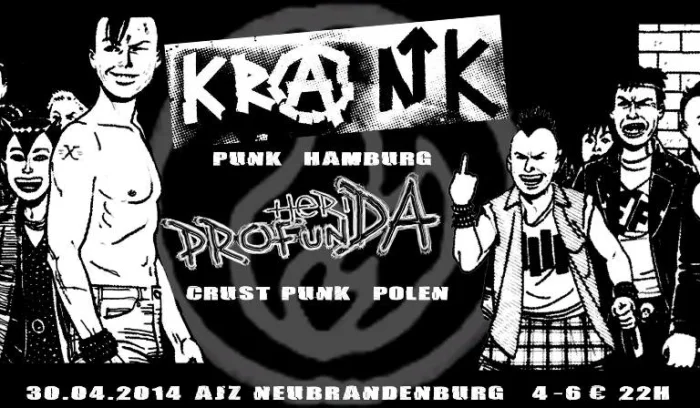 Flyer: KRANK + HERIDA PROFUNDA
