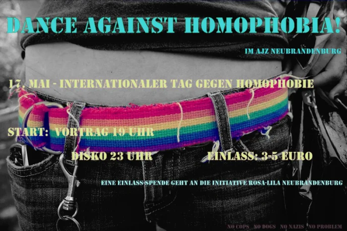 Flyer: DANCE AGAINST HOMOPHOBIA