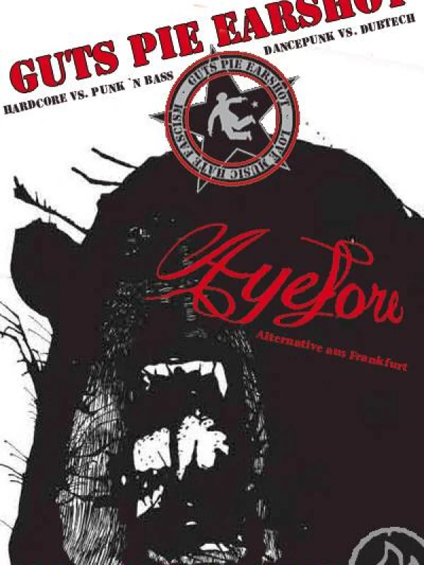 Flyer: 21 Jahre AJZ  + AYEFORE + GUTS PIE EARSHOT