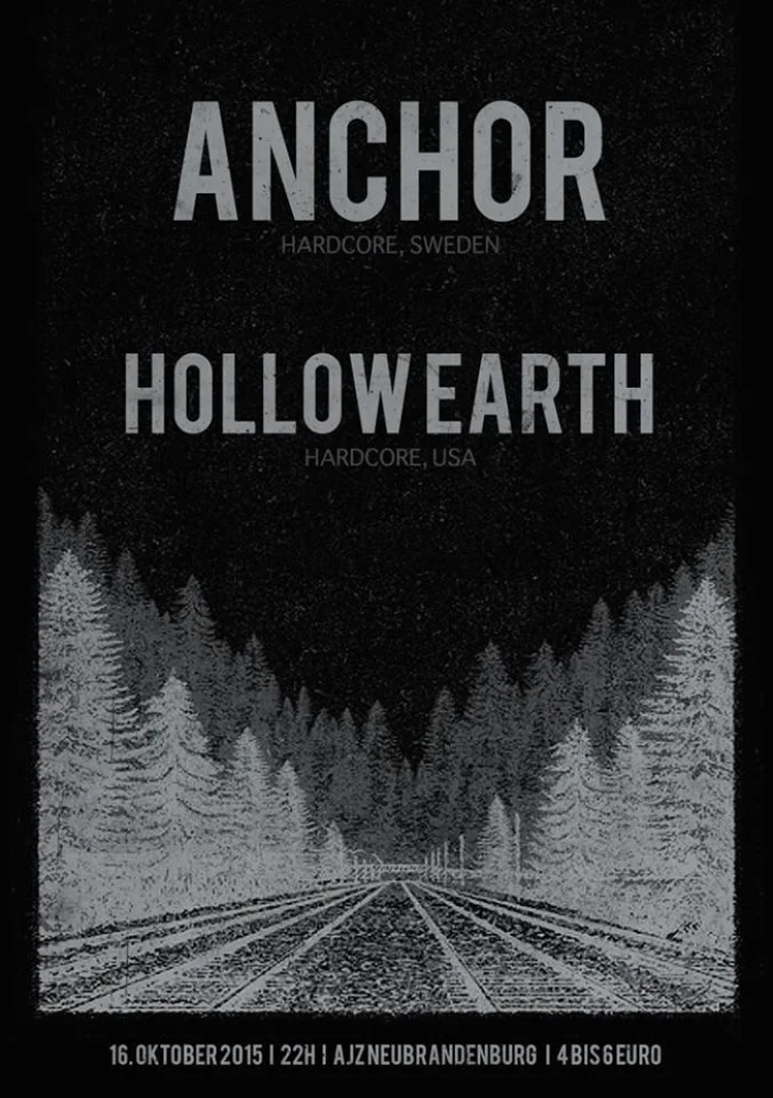 Flyer: ANCHOR + HOLLOW EARTH