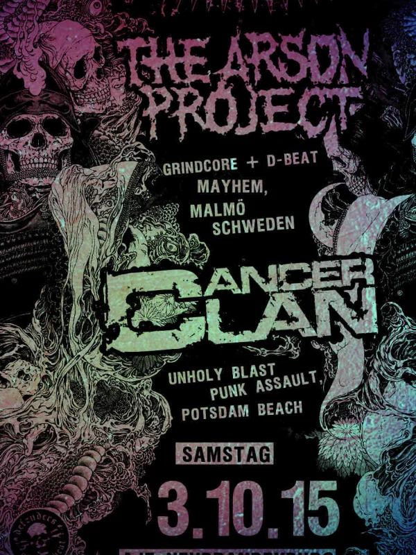 Flyer: THE ARSON PROJECT + CANCER CLAN