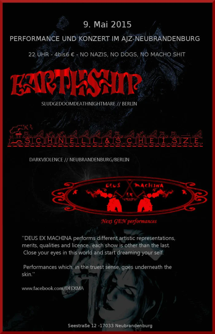Flyer: SCHNELL & SCHEISZE + DEUS EX MACHINA