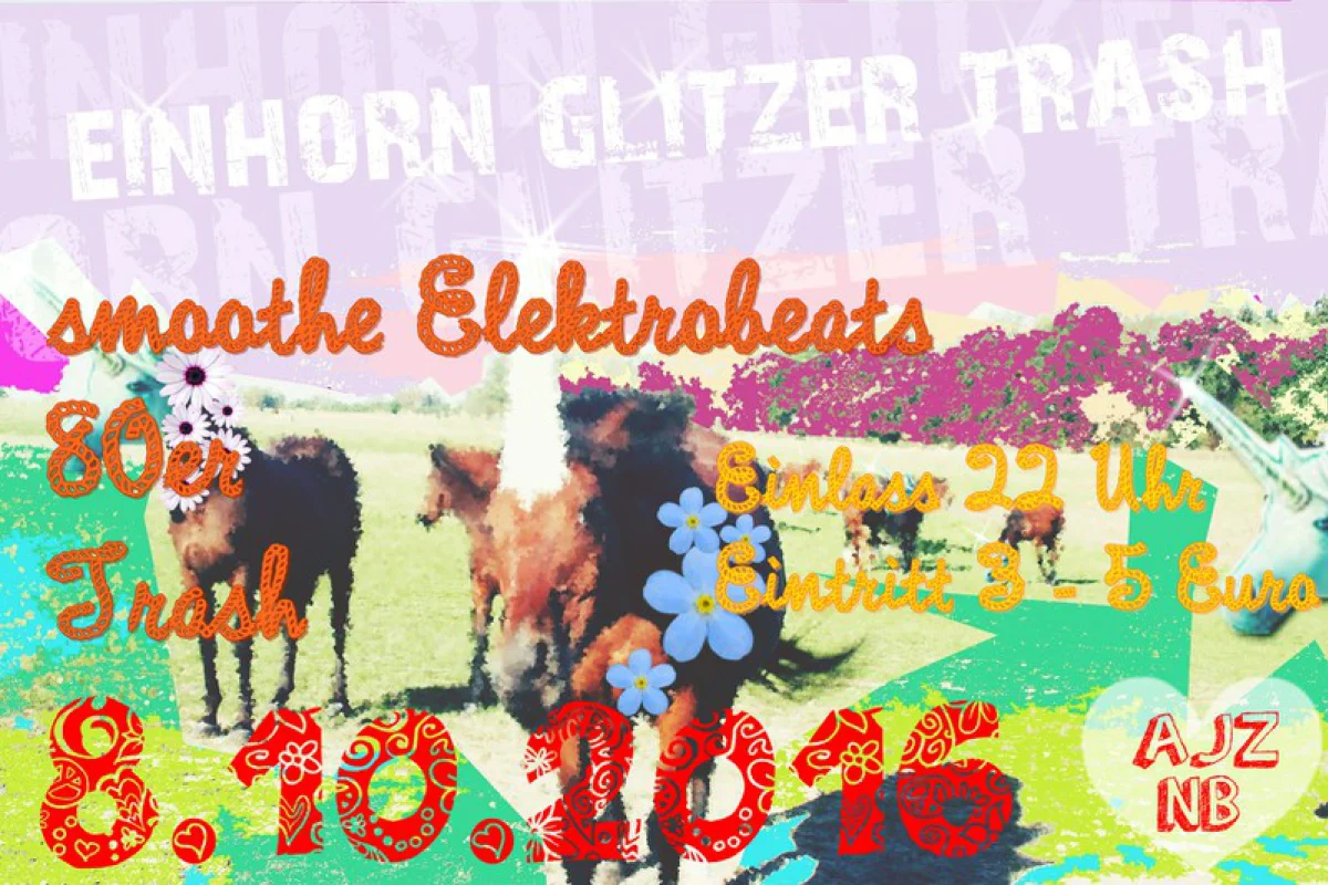 Flyer: EINHORN GLITZER TRASH