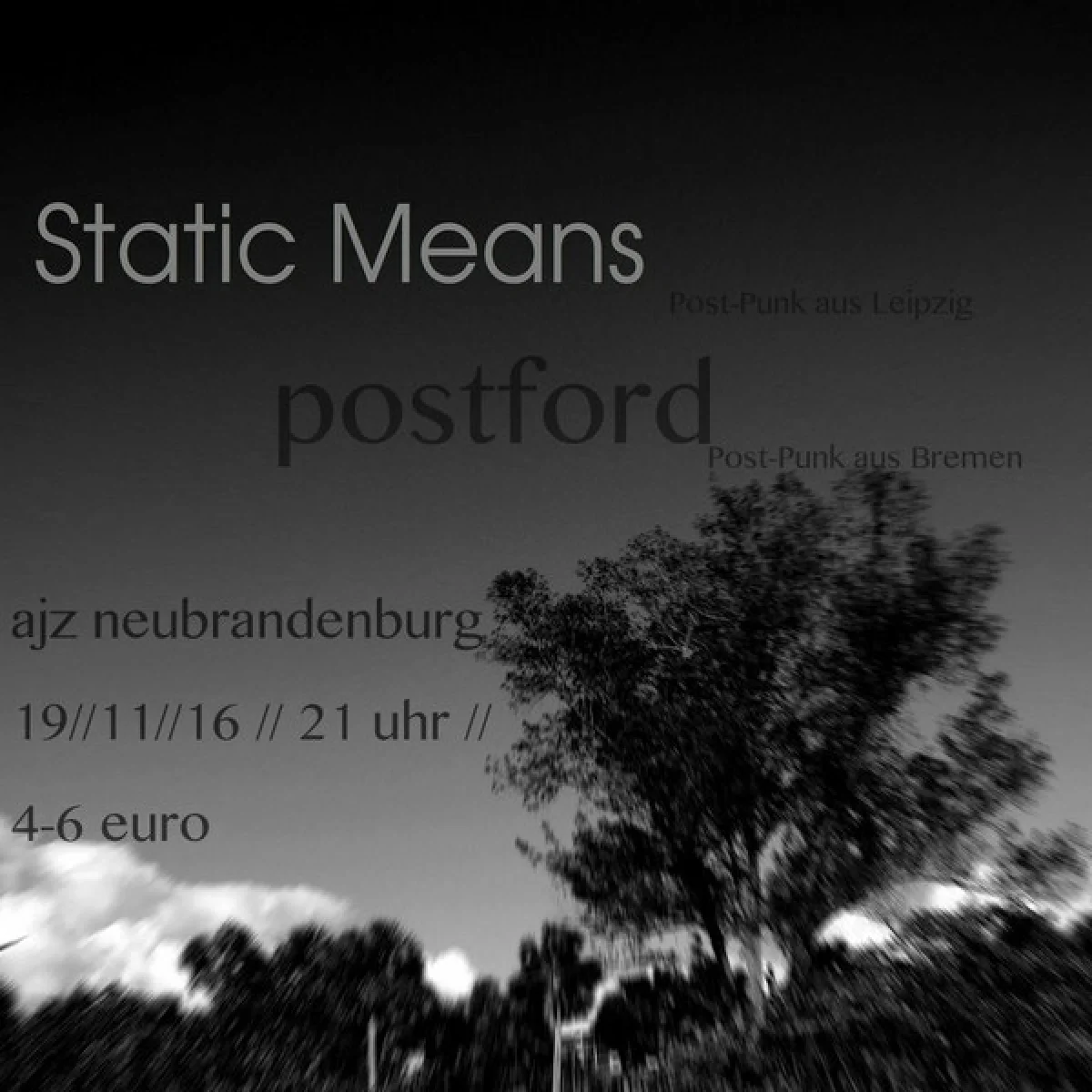 Flyer: STATIC MEANS + POSTFORD