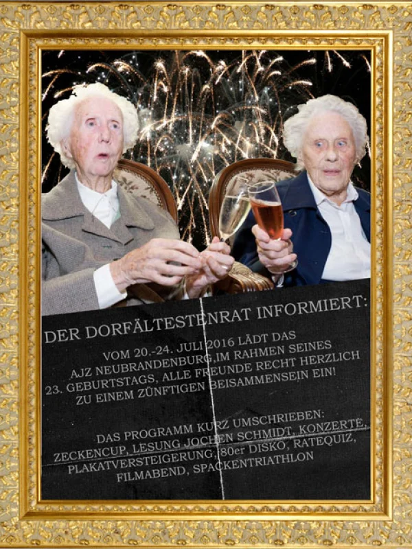 Flyer: wIR FEIERN GEBURTSTAG mit PunkHits und Quiz