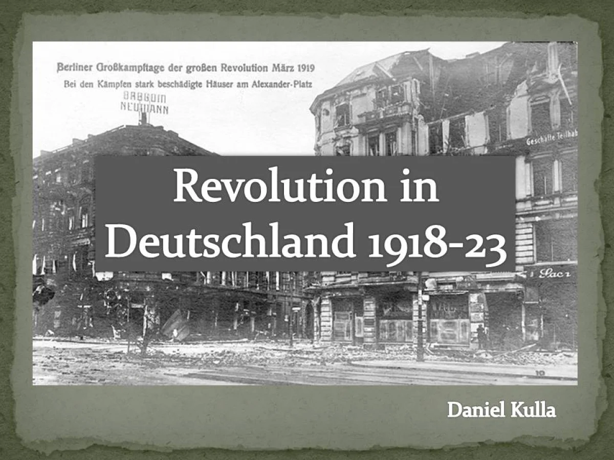 Flyer: REVOLUTION IN DEUTSCHLAND 1918-1923