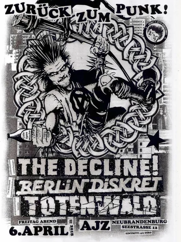 Flyer: THE DECLINE! + TOTENWALD + BERLIN DISKRET