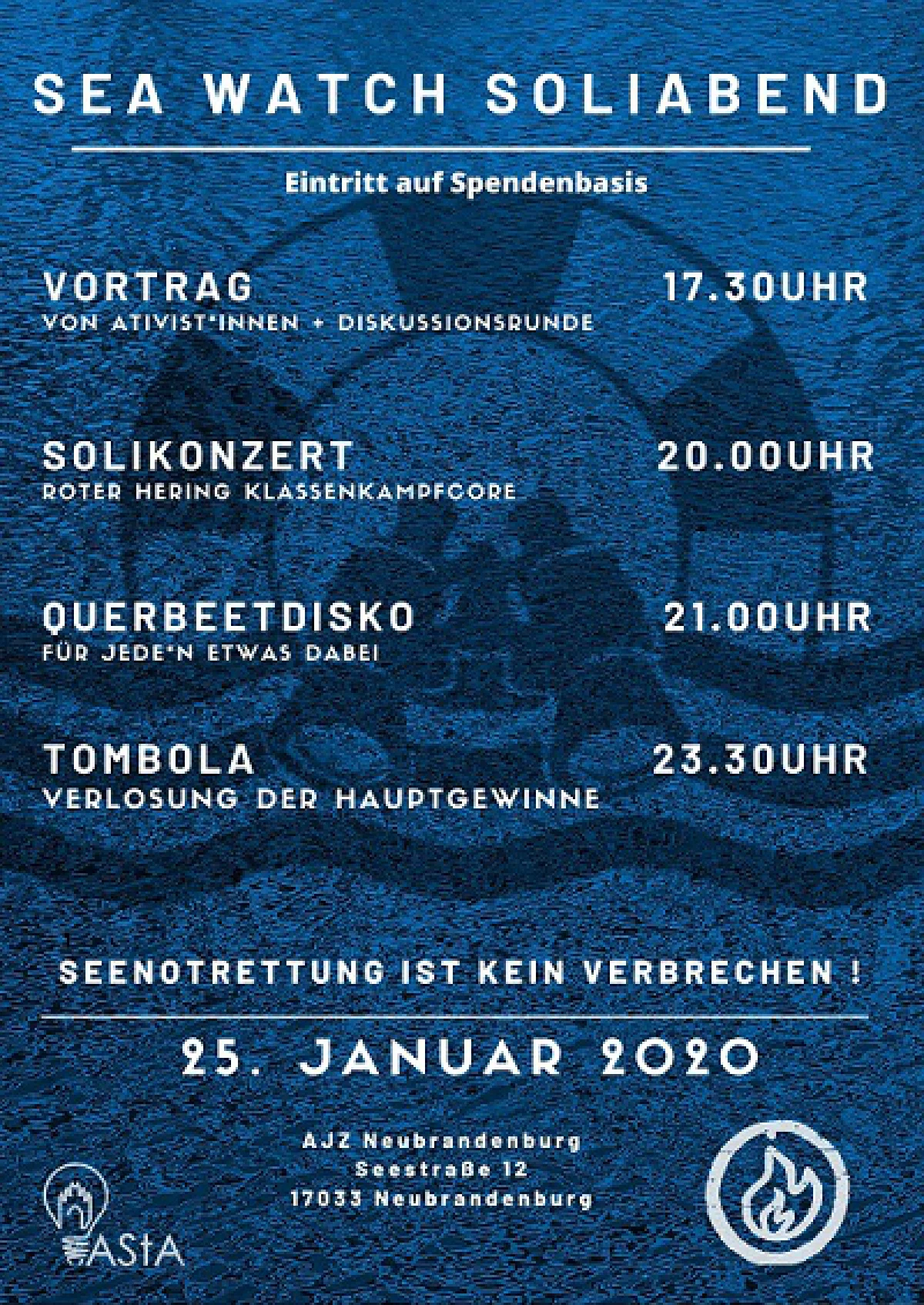 Flyer: SEA WATCH SOLIABEND // ROTER HERING