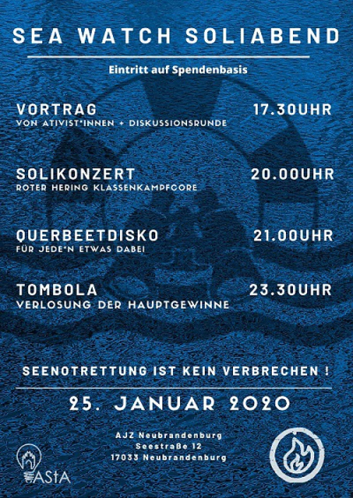 Flyer: SEA WATCH SOLIABEND // ROTER HERING